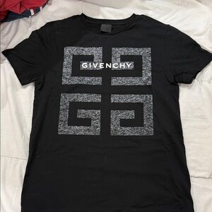Givenchy Black and Gray Logo Tee
